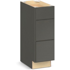 RELIABILT Parkstone II Vanity Base, Slate Stained, 12" W, 3 Drawers, Fully Assembled - 641200 | Lowe's Pro Supply